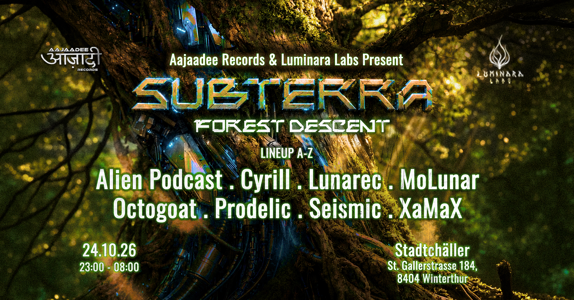 Subterra Forest Descent flyer